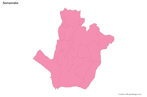 Mapas de muestra para Sonsonate (rosa,contorno)