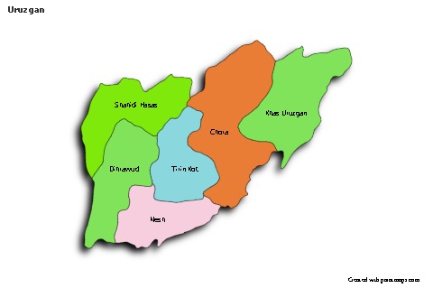Sample Maps for Uruzgan (colored,shadowy)