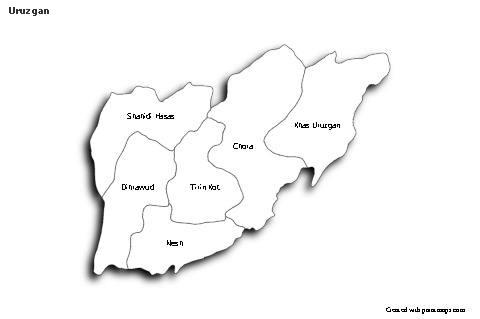 Sample Maps for Uruzgan (black-white,shadowy)