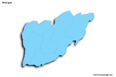 Sample Maps for Uruzgan (blue,outline,shadowy)