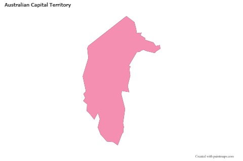 Sample Maps for Australian Capital Territory (pink,outline)