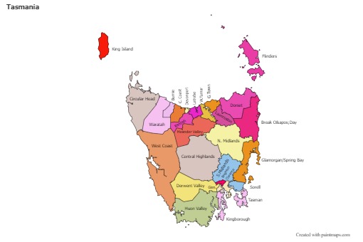 Sample Maps for Tasmania (colored)
