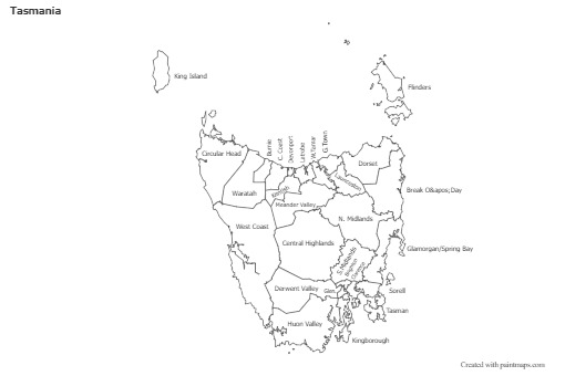 Sample Maps for Tasmania (black-white)