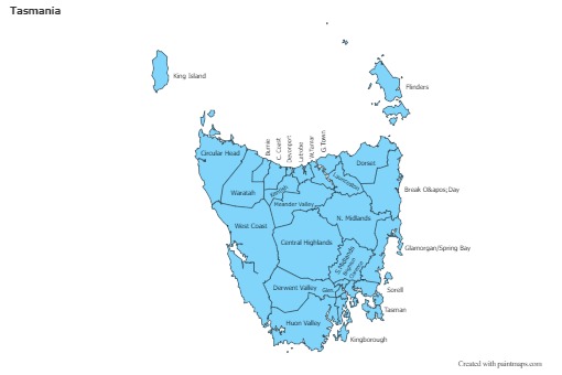 Sample Maps for Tasmania (blue)