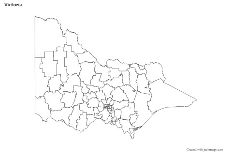 Mapas de muestra para Victoria (blanco-negro)