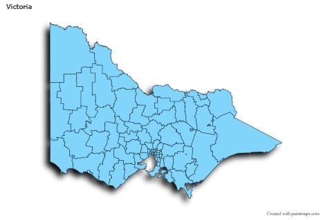 Mapas de muestra para Victoria (azul,sombrío)