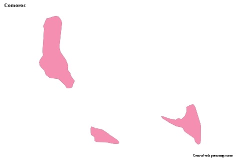 Sample Maps for Comoros (pink,outline)