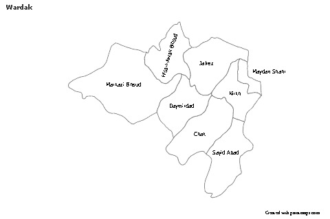 Wardak için Örnek Haritalar (siyah-beyaz)