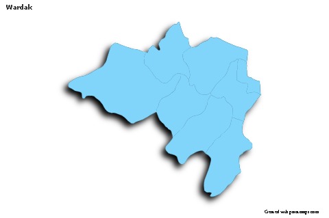 Wardak için Örnek Haritalar (mavi,anahat,gölgeli)