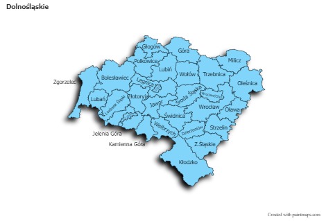 Sample Maps for Dolnośląskie (blue,shadowy)