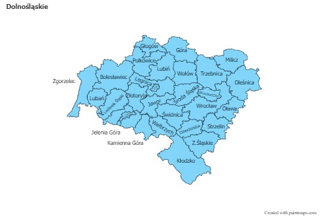 Sample Maps for Dolnośląskie (blue)