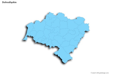 Sample Maps for Dolnośląskie (blue,outline,shadowy)