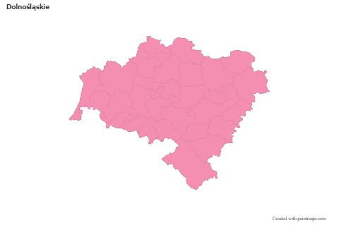 Sample Maps for Dolnośląskie (pink,outline)