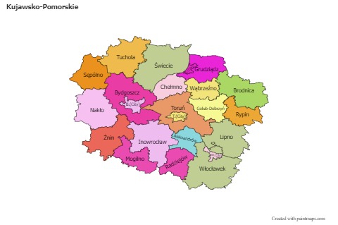 Sample Maps for Kujawsko-Pomorskie (colored)