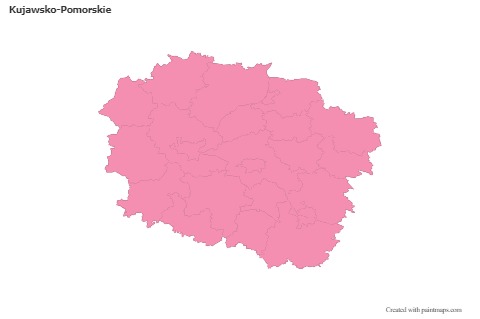 Sample Maps for Kujawsko-Pomorskie (pink,outline)