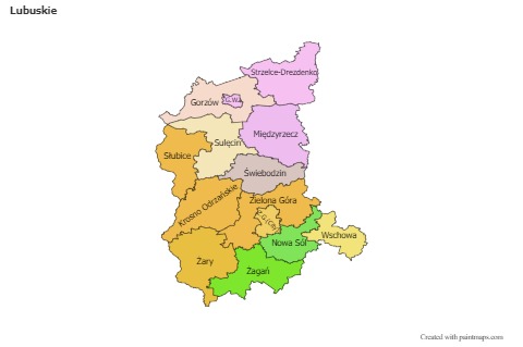 Sample Maps for Lubuskie (colored)