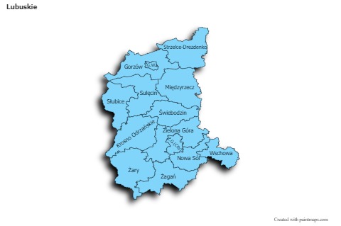 Sample Maps for Lubuskie (blue,shadowy)