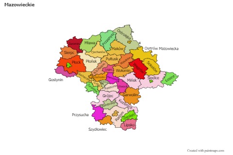Sample Maps for Mazowieckie (colored)