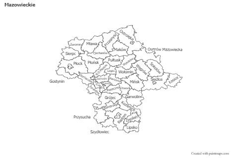 Sample Maps for Mazowieckie (black-white)