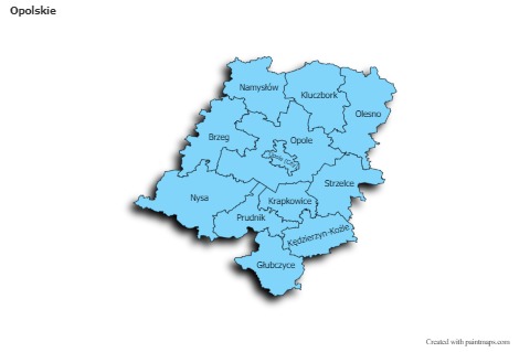 Sample Maps for Opolskie (blue,shadowy)