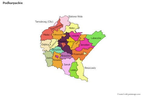 Sample Maps for Podkarpackie (colored)