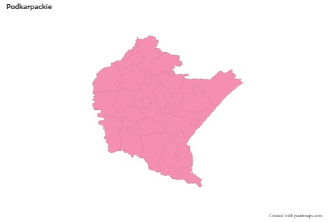 Sample Maps for Podkarpackie (pink,outline)