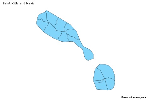 Sample Maps for Saint Kitts and Nevis (blue)