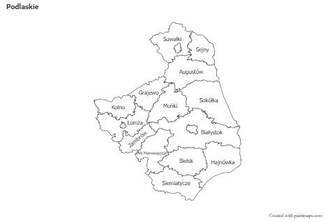 Sample Maps for Podlaskie (black-white)