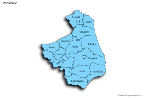 Sample Maps for Podlaskie (blue,shadowy)