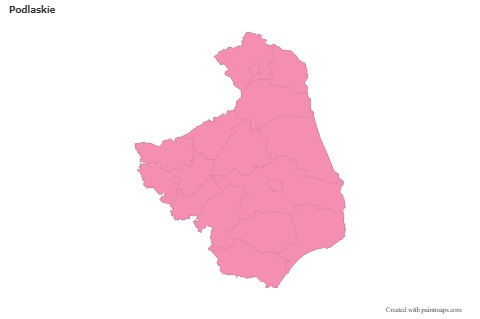Sample Maps for Podlaskie (pink,outline)