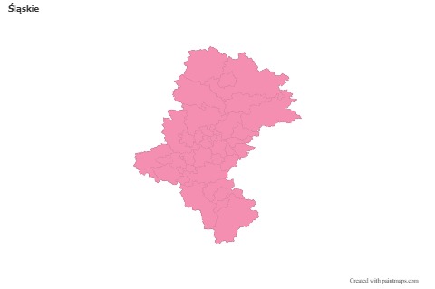 Mapas de muestra para Śląskie (rosa,contorno)