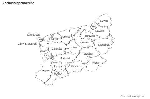 Sample Maps for Zachodniopomorskie (black-white)