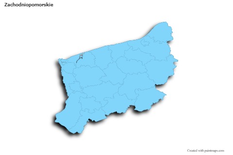 Sample Maps for Zachodniopomorskie (blue,outline,shadowy)