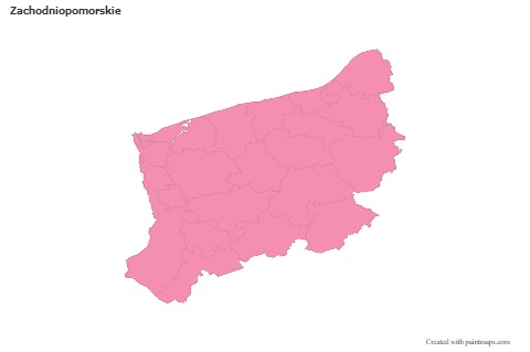 Sample Maps for Zachodniopomorskie (pink,outline)