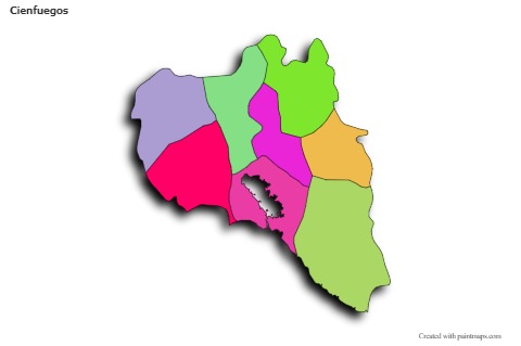 Sample Maps for Cienfuegos (colored,shadowy)