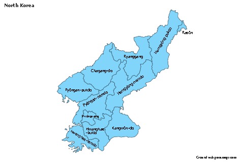 Sample Maps for North Korea (blue)
