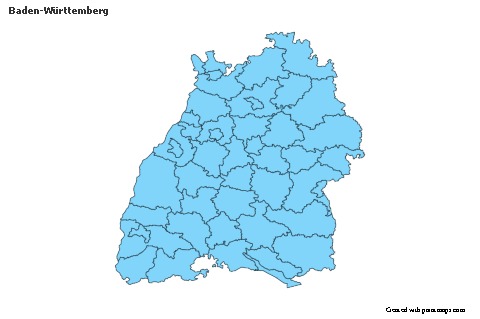 Contoh Peta untuk Baden-Württemberg (biru)