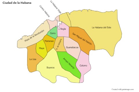 Ciudad de la Habana için Örnek Haritalar (renkli)