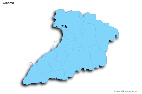 Sample Maps for Granma (blue,outline,shadowy)