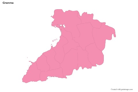 Sample Maps for Granma (pink,outline)