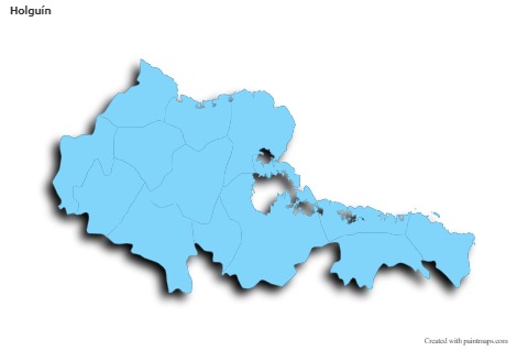 Sample Maps for Holguín (blue,outline,shadowy)