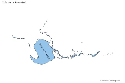 Mapas de muestra para Isla de la Juventud (coloreado)