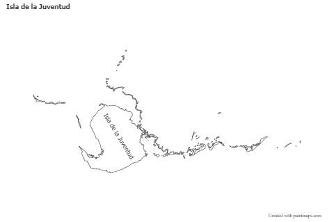 Mapas de muestra para Isla de la Juventud (blanco-negro)
