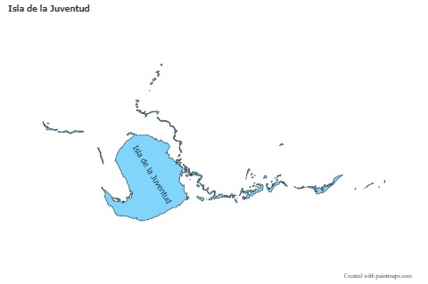 Mapas de muestra para Isla de la Juventud (azul)