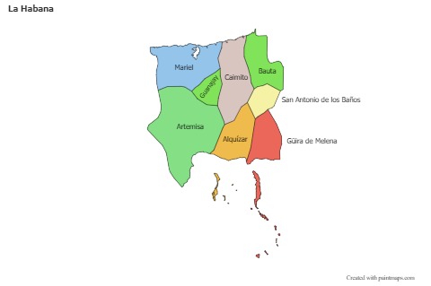 Sample Maps for La Habana (colored)