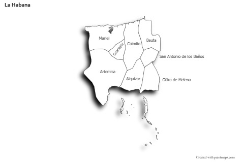 Sample Maps for La Habana (black-white,shadowy)