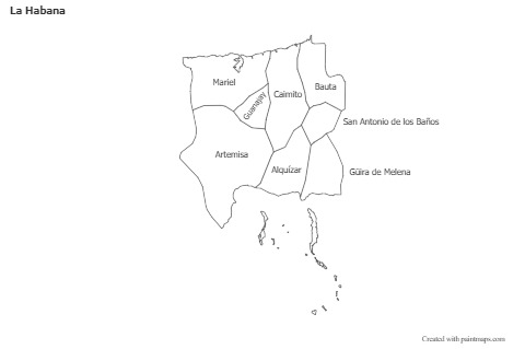 Sample Maps for La Habana (black-white)