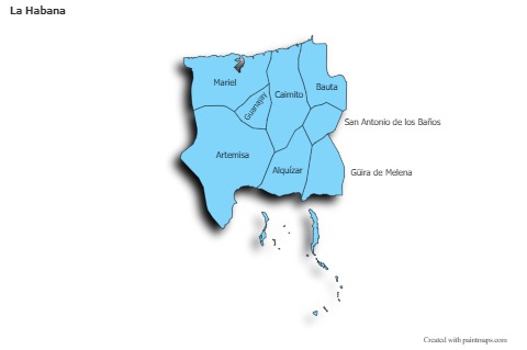 Sample Maps for La Habana (blue,shadowy)