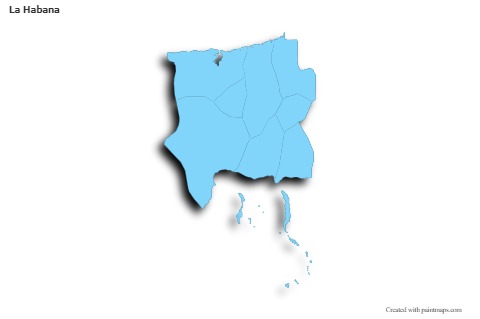 Sample Maps for La Habana (blue,outline,shadowy)