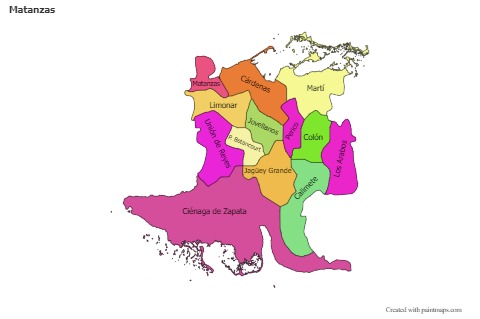 Matanzas için Örnek Haritalar (renkli)
